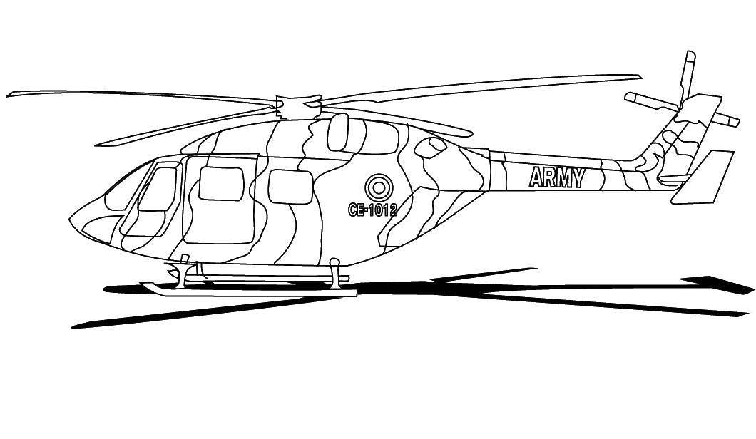 Раскраски Военные вертолеты