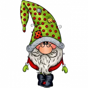 christmas cute gnome colored