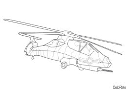 Сикорский RAH-66 Команч - Вертолеты распечатать раскраску на А4