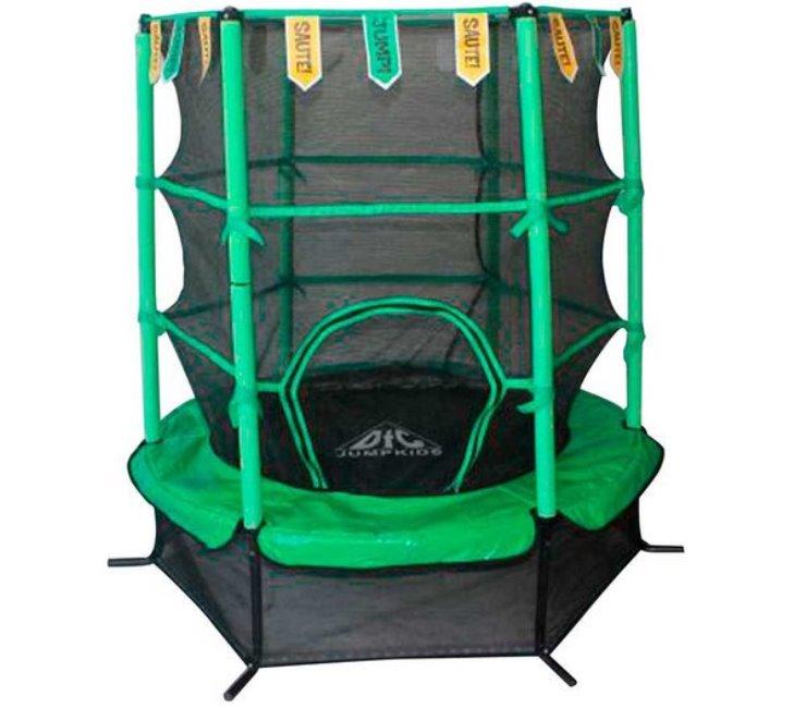 Каркасный батут DFC Jump Kids 55" (пружины амортизирующий трос) 137х137х165 см. фото